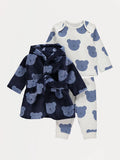 Blue Bear Long Sleeve Pyjamas and Dressing Gown