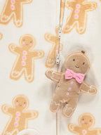 Cream Gingerbread Cookie Zip Fleece Sleepsuit and Toy