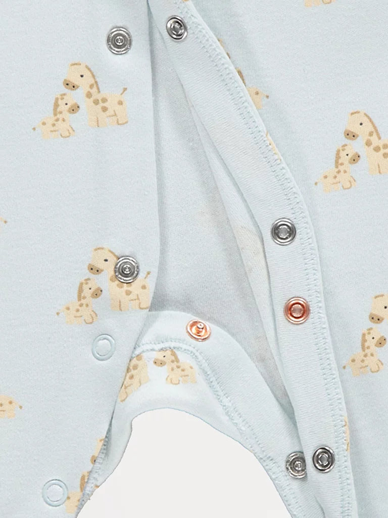 Set od 3 Spilhozne - Blue Animal Sleepsuits