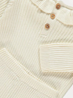 Cream Knitted Frill Jumper and Trousers Set