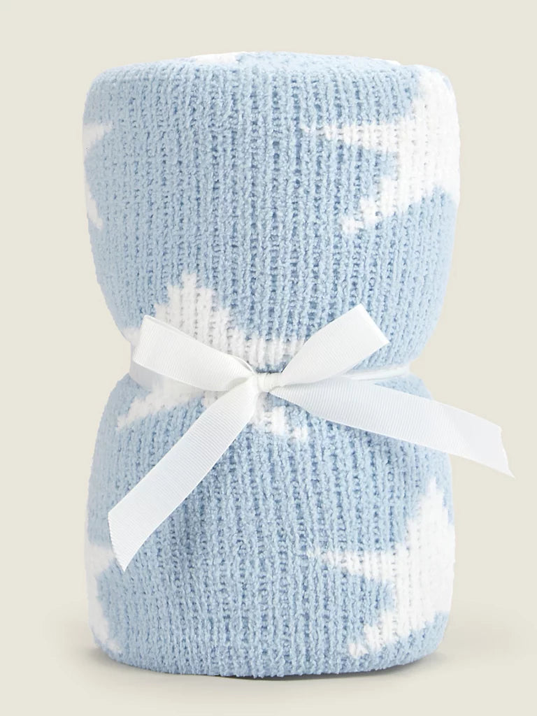 Blue Star Chenille Baby Shawl - 70cm x 100cm