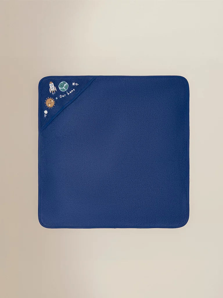 Blue Space Cotton Hooded Towel