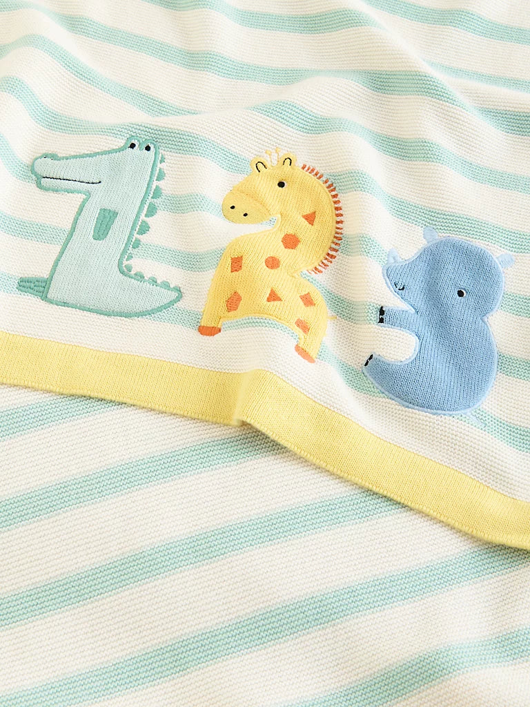 Safari Print Knit Cotton Blanket