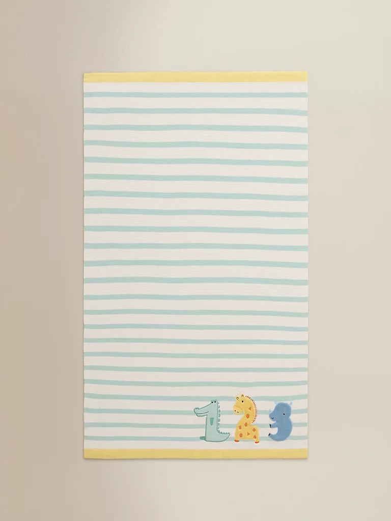 Safari Print Knit Cotton Blanket