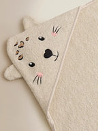 Natural Leopard Cotton Hooded Towel
