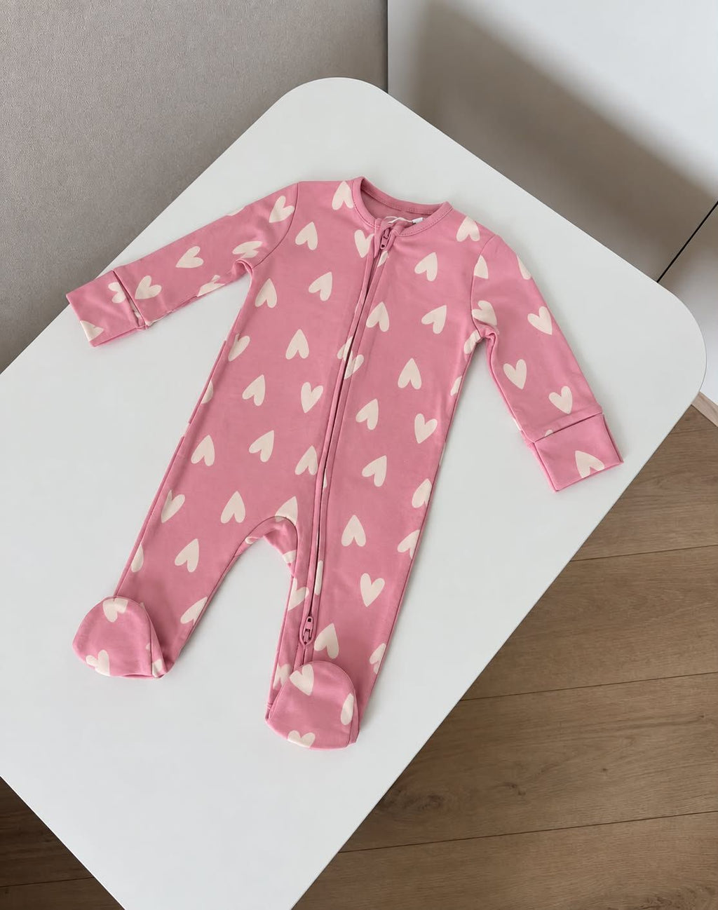 Spilhozna - Pink Heart Print Zip