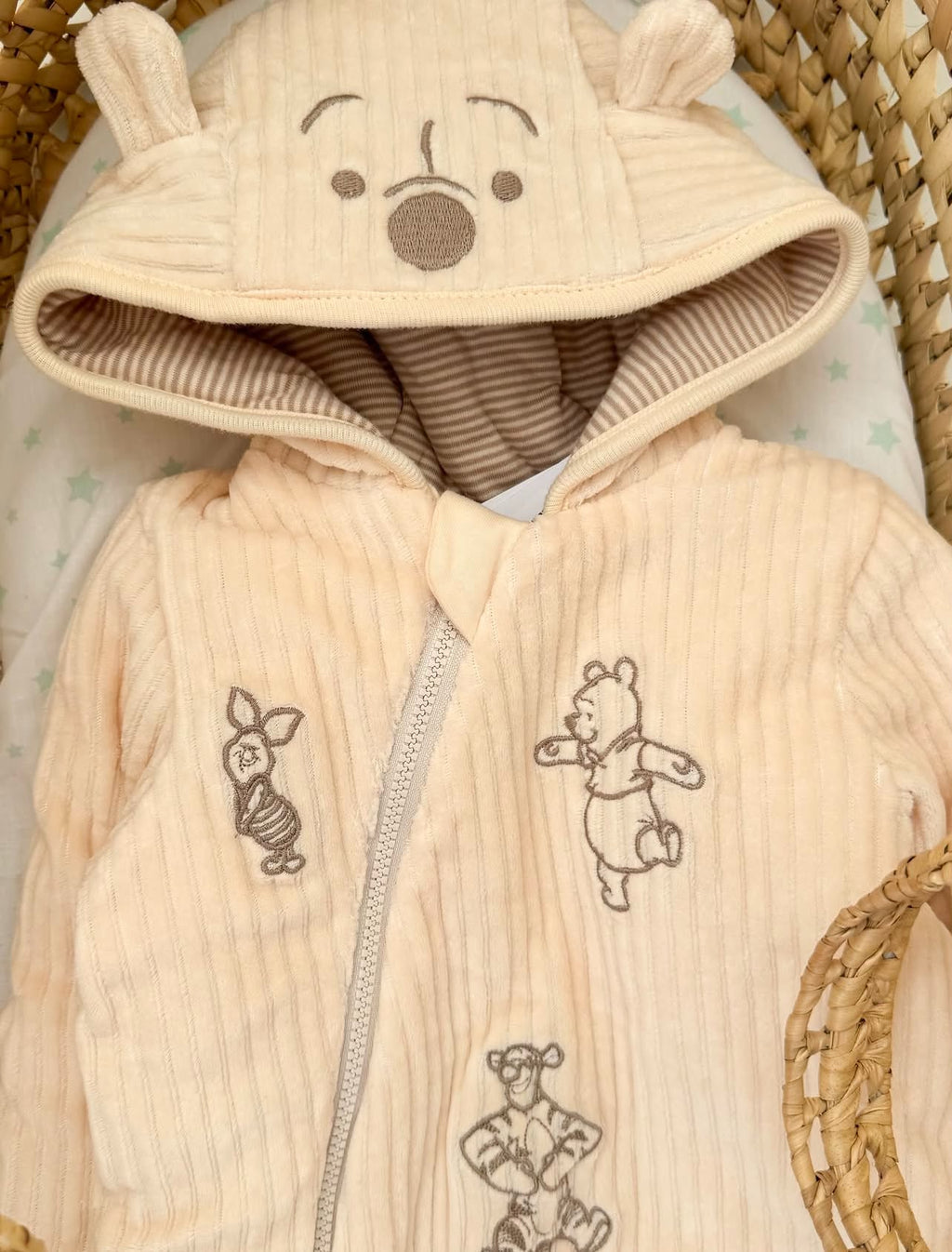 Skafander - Winnie the Pooh Cream Corduroy Hooded