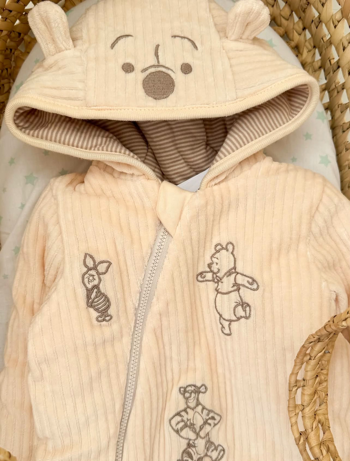 Skafander - Winnie the Pooh Cream Corduroy Hooded