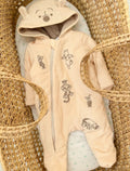 Skafander - Winnie the Pooh Cream Corduroy Hooded
