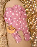 Spilhozna - Pink Heart Print Zip