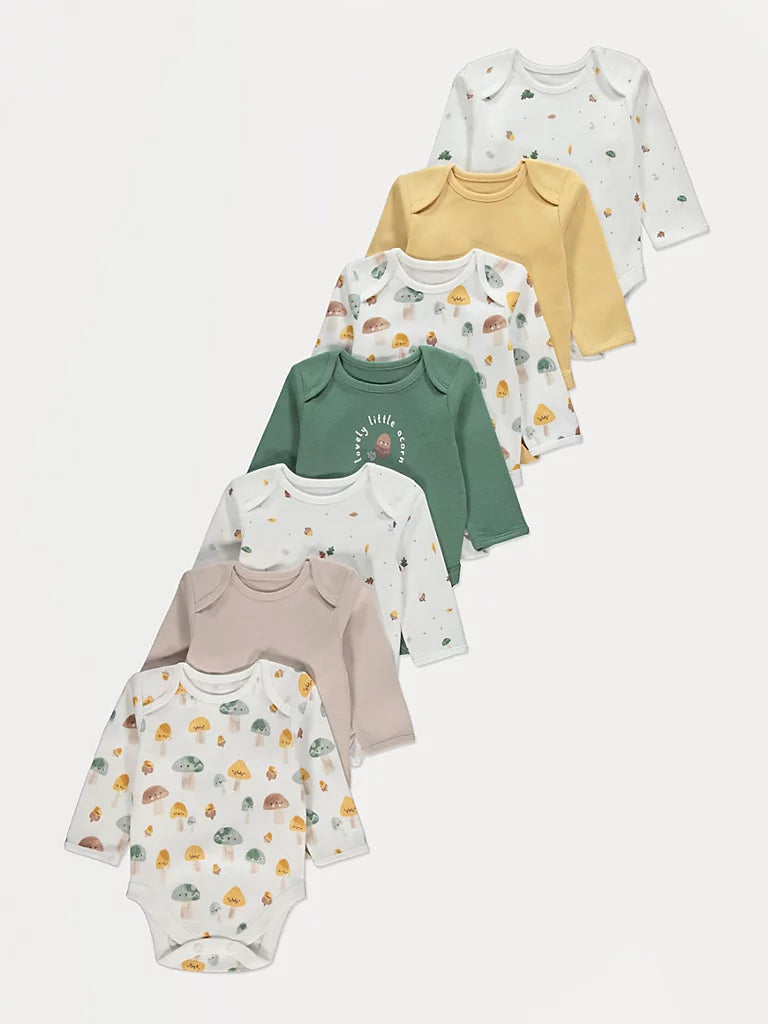 Set od 7 bodija Neutral Woodland