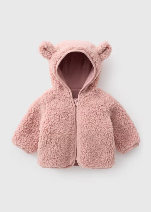 Baby Pink Borg Bear Jackete