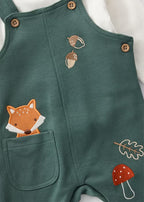 Baby Green Fox Dungaree & T-Shirt Set