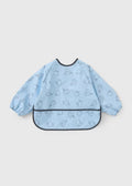Baby Blue Snack Time Coverall Bib