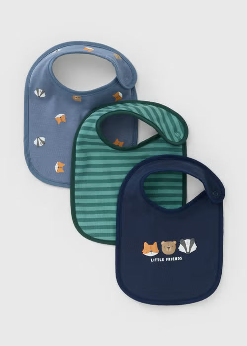 3 Pack Baby Animal Bibs