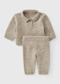 Boys Brown Smart Collar Knitted Set