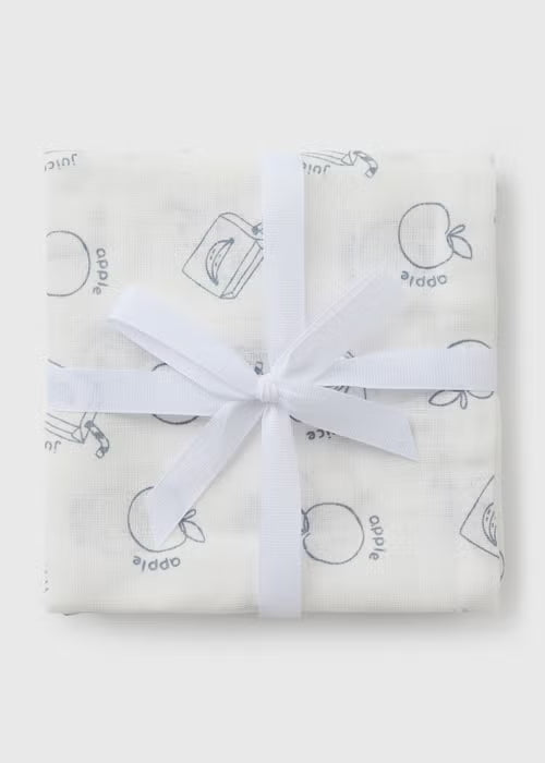 3 Pack Baby Snack Stripe Muslin Cloths