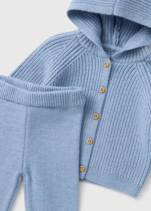 Baby Blue Hooded Top & Trouser Set