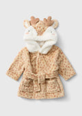 Baby Brown Reindeer Dressing Gown