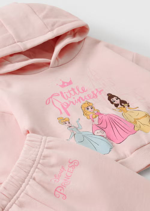Girls Pink Princess Hoodie & Jogger Set