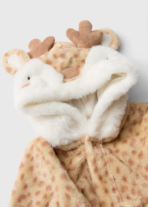 Baby Brown Reindeer Dressing Gown