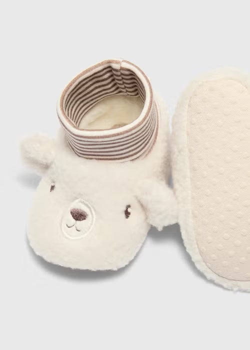 Baby Beige Bear Sock Boots