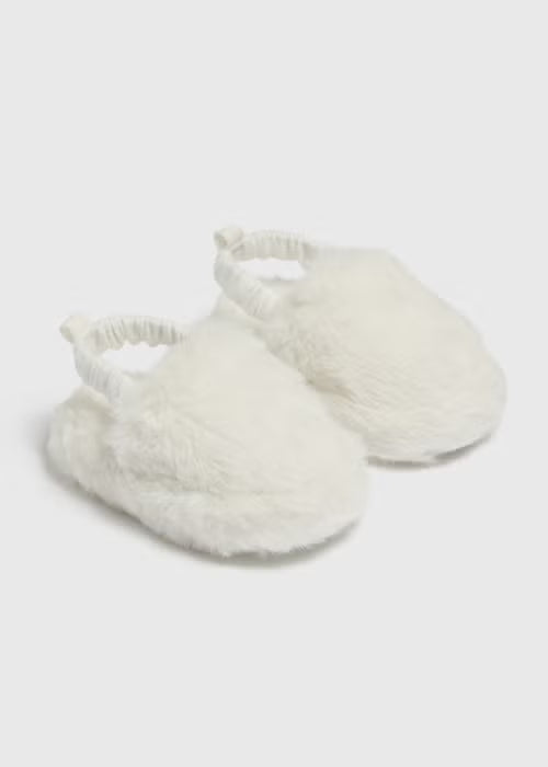 Baby Cream Fur Slippers
