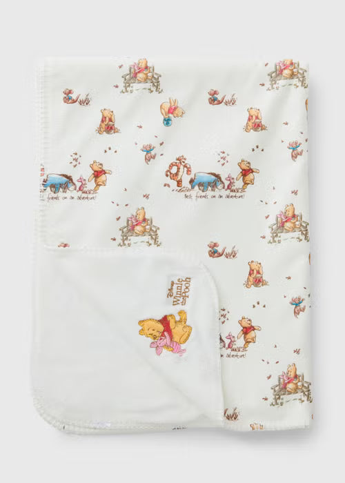 Disney Winnie The Pooh Cream Fleece Baby Blanket