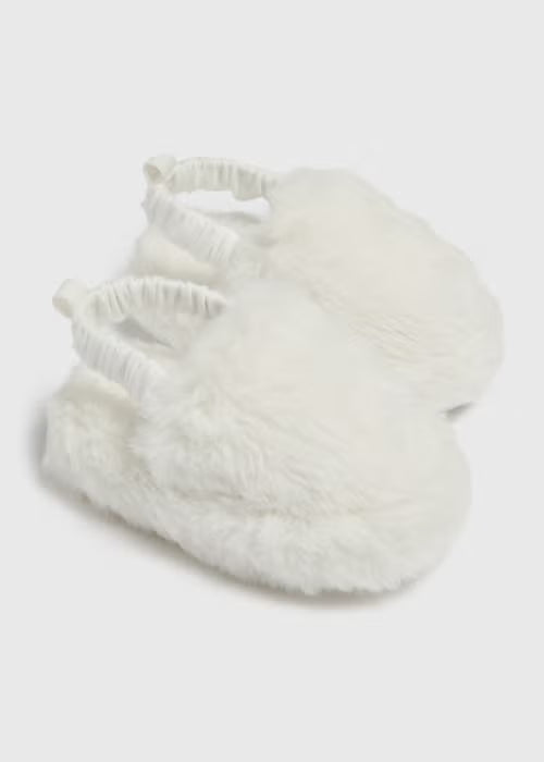 Baby Cream Fur Slippers