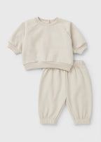 Baby Cream Sweatshirt & Jogging Bottom Set