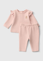 Baby Pink Bear Top & Bottoms Set