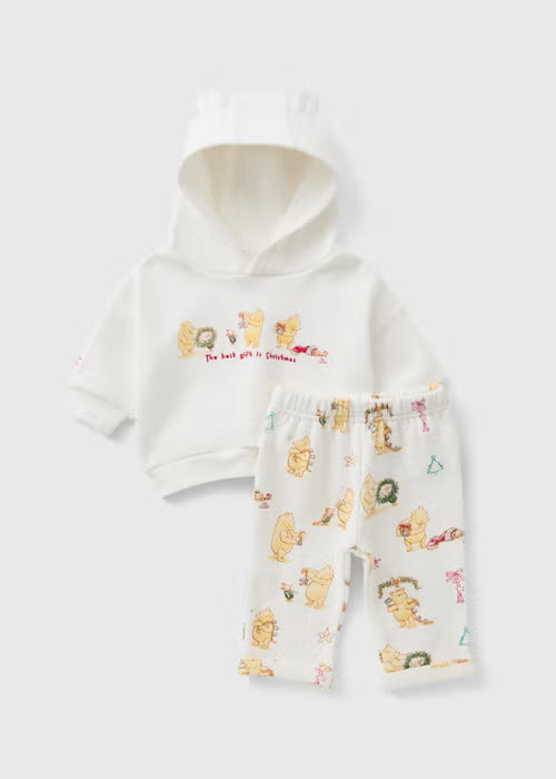 Baby Cream Winnie The Pooh Top & Bottoms Set