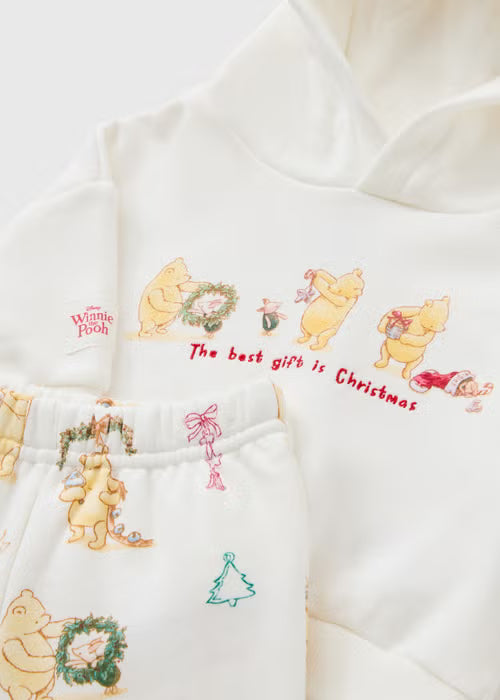 Baby Cream Winnie The Pooh Top & Bottoms Set