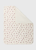 Baby Cream Floral Print Shawl Blanket