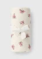 Baby Cream Floral Print Shawl Blanket
