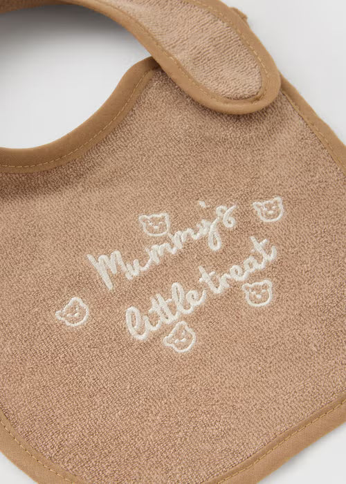 5 Pack Baby Beige Terry Bibs