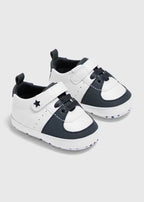 Baby White Soft Sole Retro Trainers