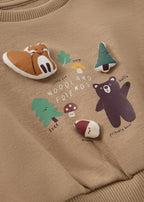 Baby Brown 3D Animal Sweatshirt & Legging Se