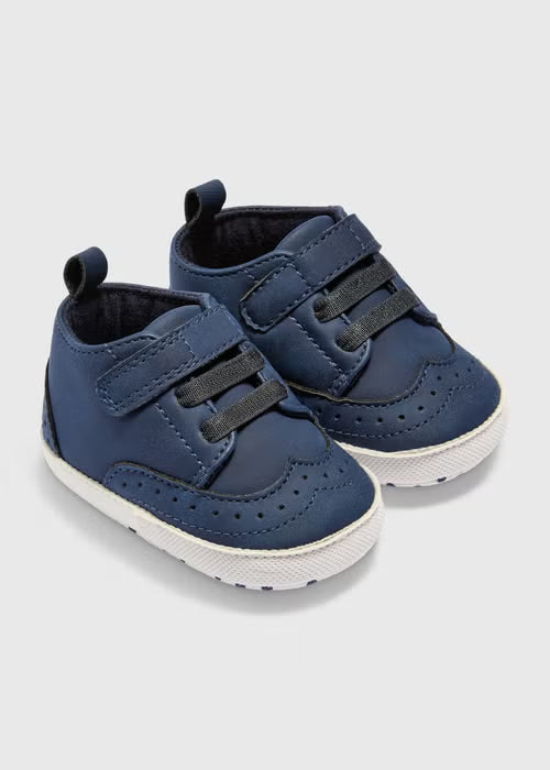 Baby Navy Brogue Shoes