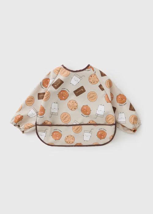 Baby Beige Cookie Coverall Bib