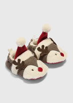 Baby 'First Christmas' Reindeer Slippers