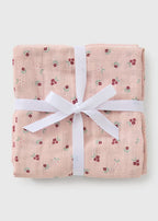 3 Pack Baby Pink Floral Muslin Cloths