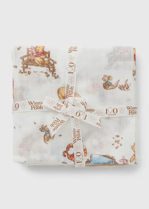 Disney Winnie The Pooh 3 Pack Cream Muslin Cloths