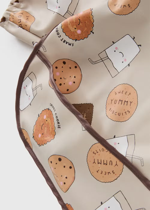 Baby Beige Cookie Coverall Bib