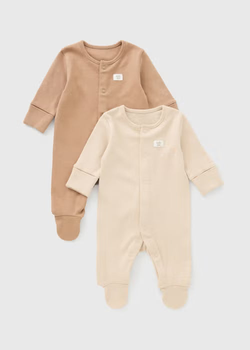 2 Pack Baby Brown Little One Sleepsuits