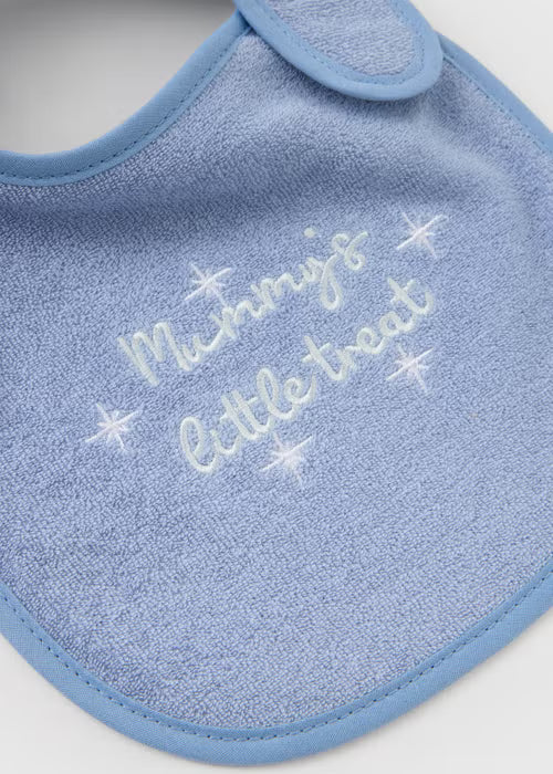 5 Pack Baby Blue Bibs