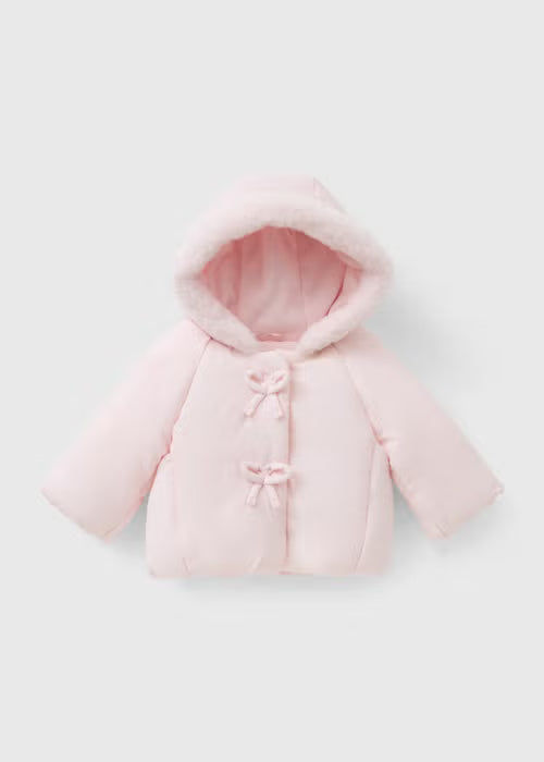 Baby Pink Bow Coat