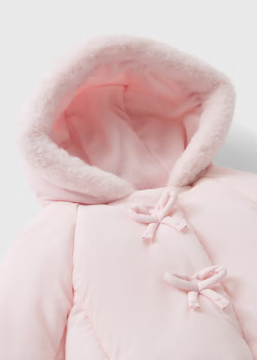 Baby Pink Bow Coat