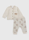 Baby Grey Tigger Knitted Top & Bottoms Set