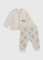 Baby Grey Tigger Knitted Top & Bottoms Set